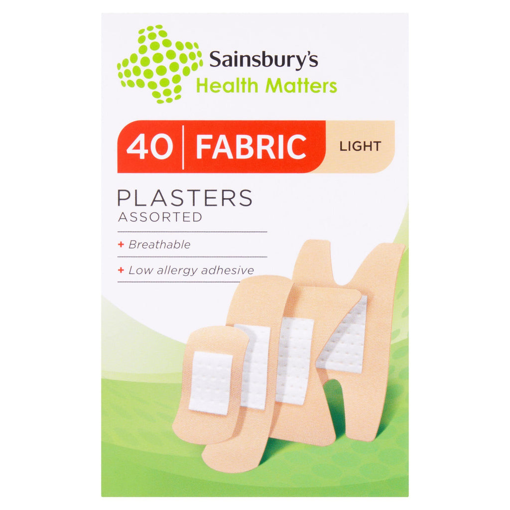 Sainsbury's Health Matters Fabric Light Plasters Assorted x40