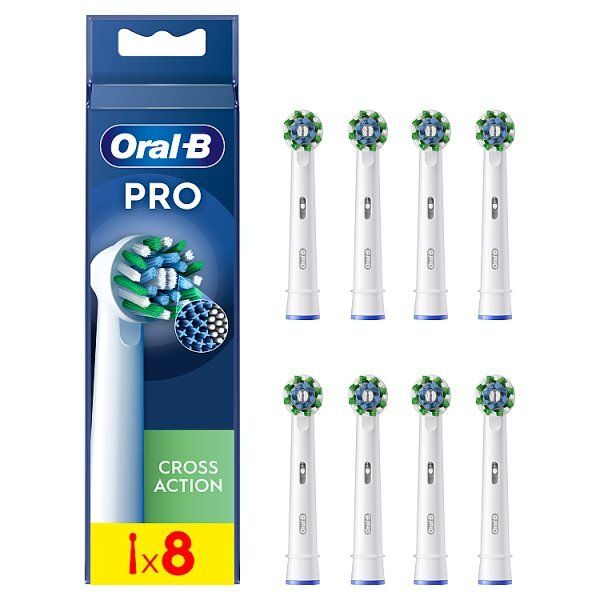 Oral-B Pro Cross Action Toothbrush Heads, 8 Counts