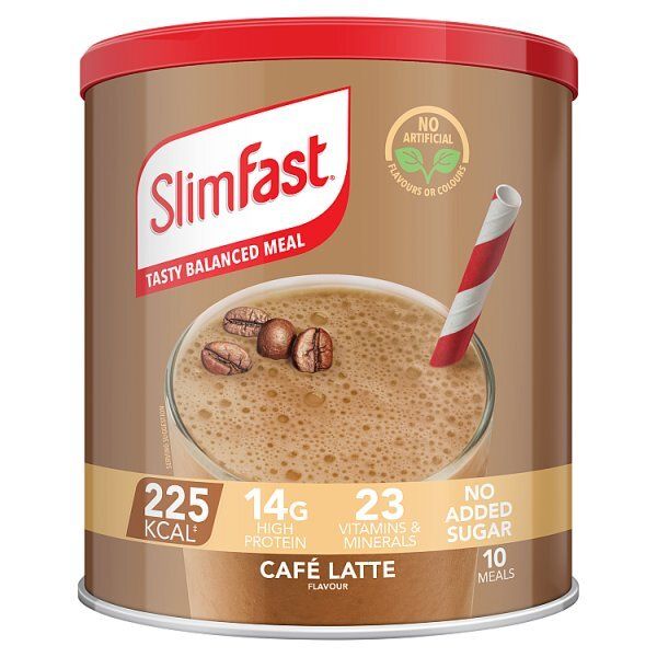 SlimFast Cafe Latte Flavour Powder 365g GOODS Superdrug   