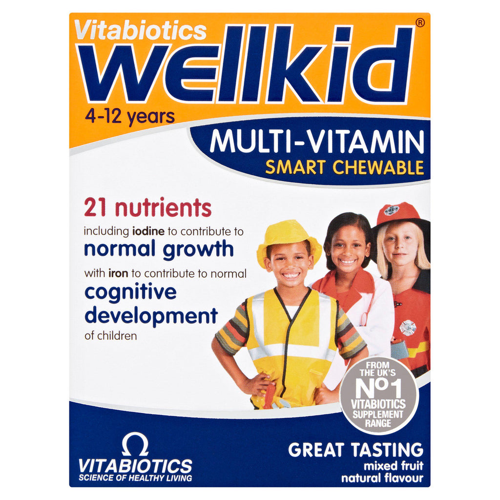 Vitabiotics Wellkid Multi-vitamin Smart Chewable 4-12 Years x30