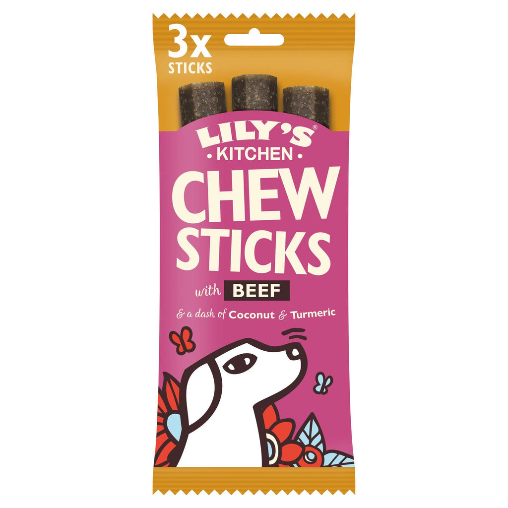 Lily's Kitchen Chew Sticks with Beef Dog Treat 120g