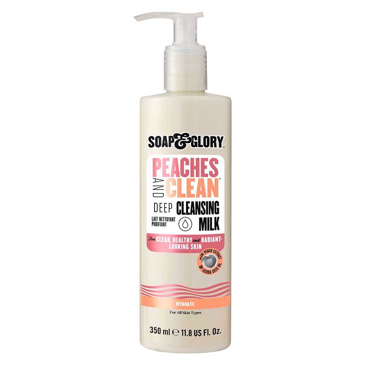 Soap & Glory Peaches & Clean Deep Cleansing Milk 350ml Make Up & Beauty Accessories Boots   