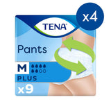 TENA Plus Unisex Incontinence Pants  - Medium - 4 packs of 9 bundle GOODS Boots   