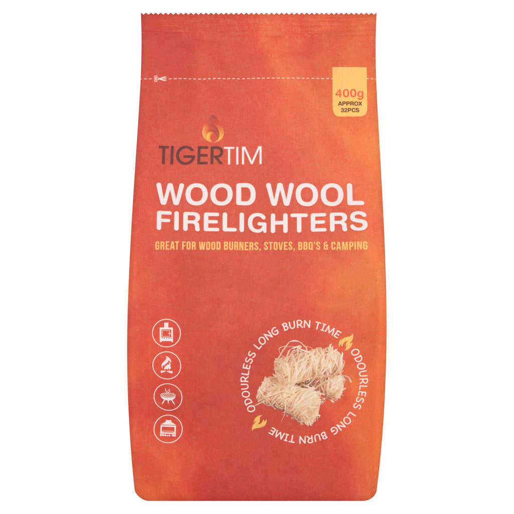 Tiger Tim Wood Wool Firelighters 400g