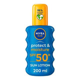 NIVEA SUN Suncream Spray Protect & Moisture SPF50+ 200ml GOODS Superdrug   