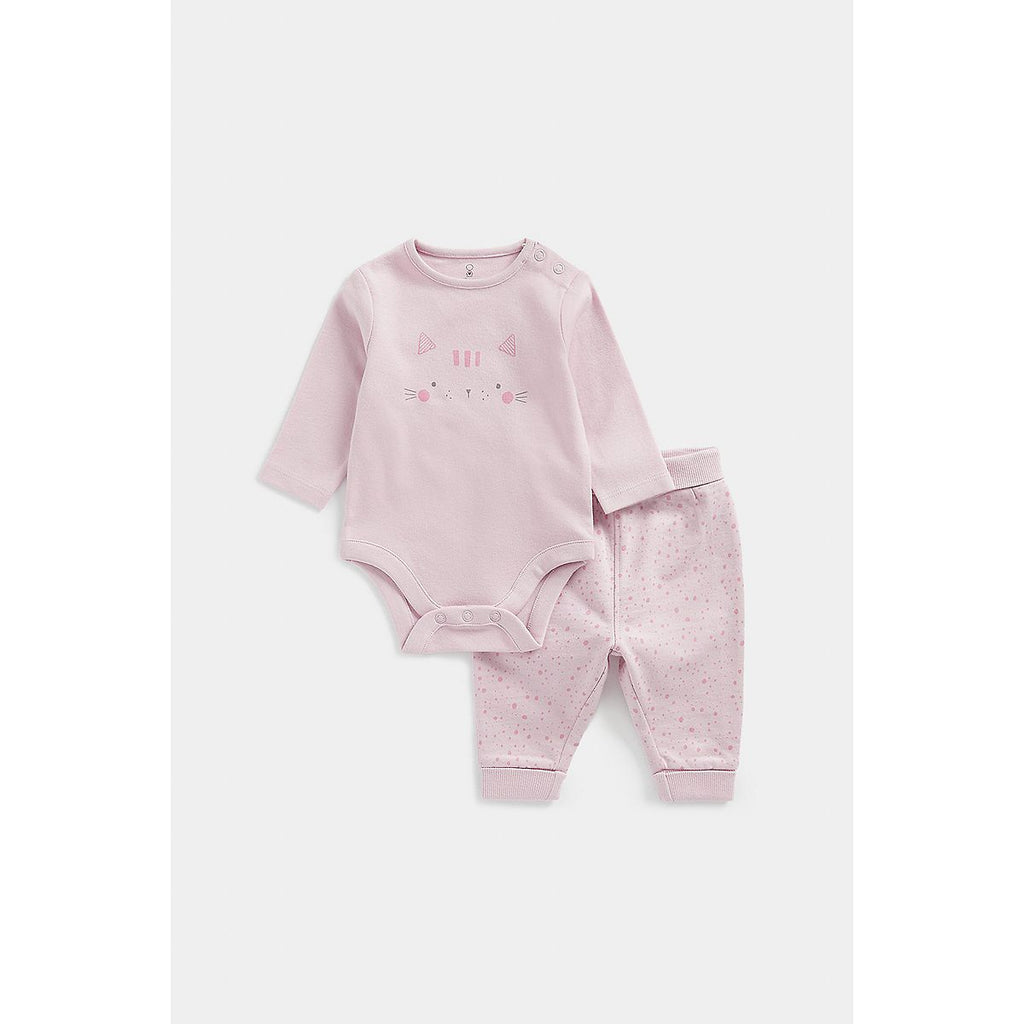 Mothercare Cat Bodysuit and Jogger Set