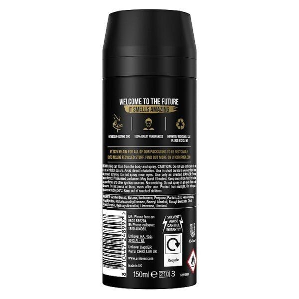 Lynx Deodorant Bodyspray Aerosol Gold 150ml GOODS Superdrug   