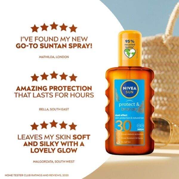 NIVEA SUN Tan Activating Oil SPF30 Protect&Bronze 200ml GOODS Superdrug   