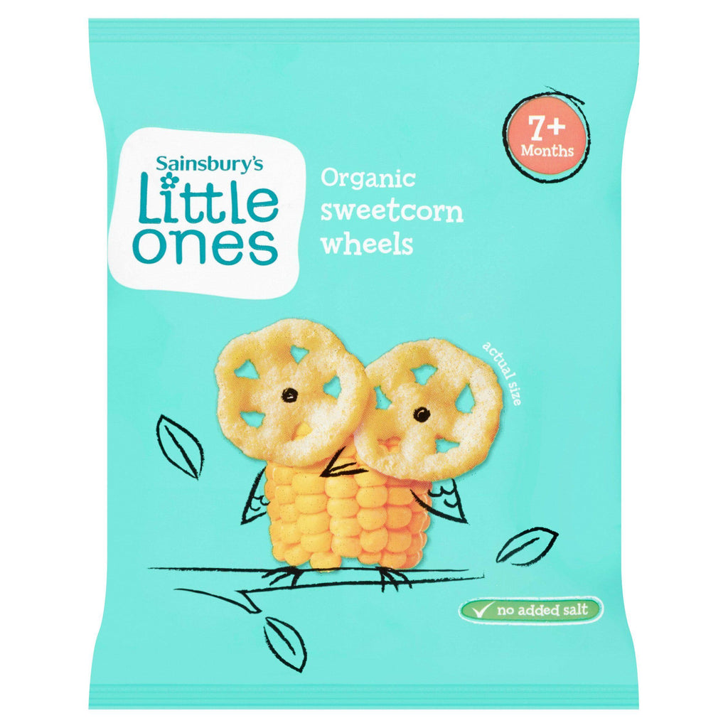 Sainsbury's Little Ones Organic Sweetcorn Wheels 7+ Months 12g