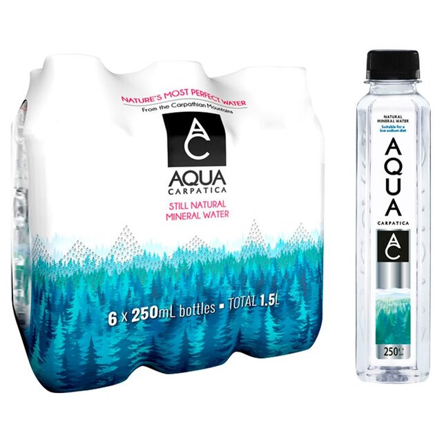 AQUA Carpatica Still Natural Mineral Water Low Sodium & Nitrates   6 x 250ml