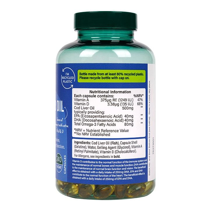 Holland &amp; Barrett Pure Cod Liver Oil 1000mg 120 Capsules