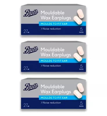 Boots Muffle Wax Earplugs (5 Pairs) x 3 Bundle