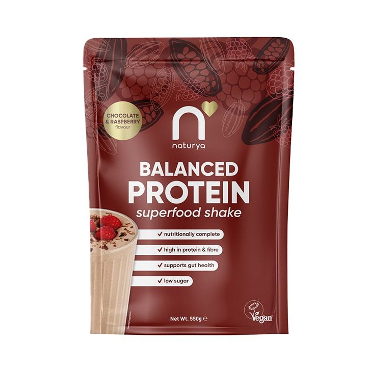 Naturya Balanced Protein Superfood Shake Chocolate & Raspberry 550g