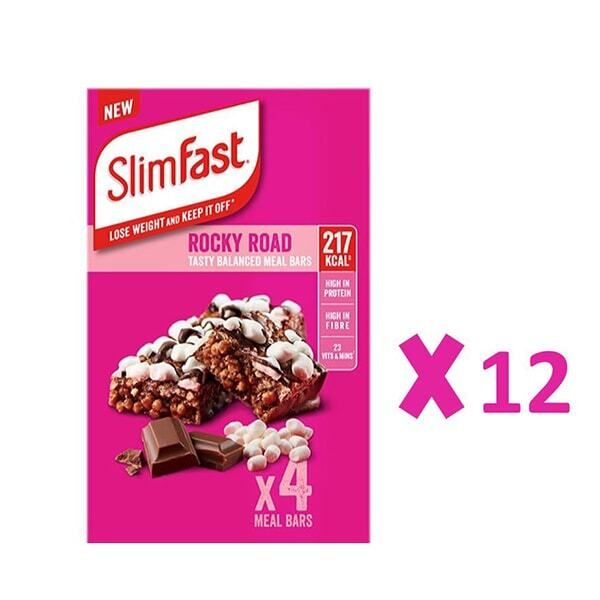 SlimFast Meal Replacement Bar Rocky Road x 12 Bars