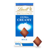 Lindt Excellence Milk Extra Creamy Chocolate Bar 100g Block chocolate bars Sainsburys   