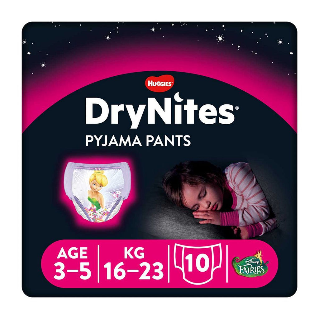 Huggies DryNites Pyjama Bed Wetting Pants Girls, 10 Pants, 3-5 Years