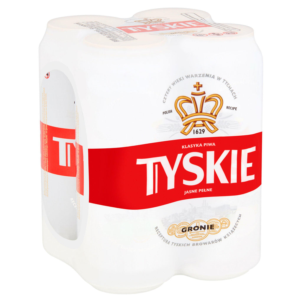 Tyskie Polish Beer Lager Cans 4x500ml