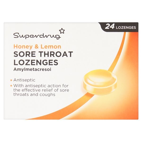 Superdrug Honey & Lemon Sore Throat 24 Lozenges