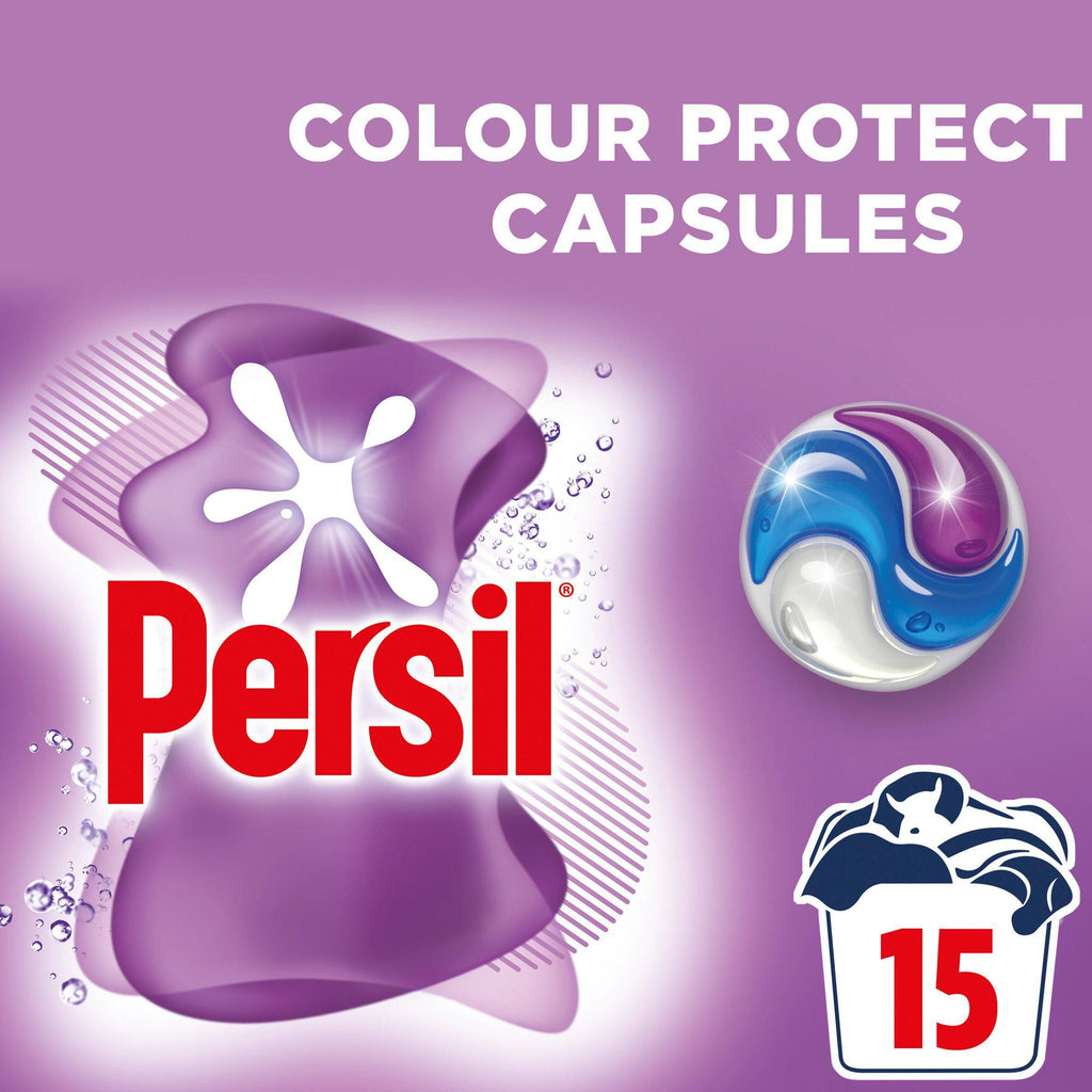 Persil Colour Protect 3 in 1 Laundry Detergent Washing Capsules 405g 15 Washes