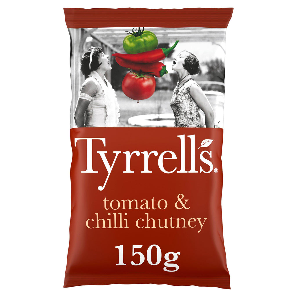 TyrrellsTomato & Chilli Chutney Flavour Hand Cooked English Crisps 150g