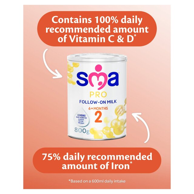 SMA Pro 2 Follow-on Milk Powder 6 mths+   800g - McGrocer