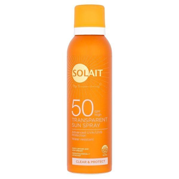 Solait SPF50 Clear & Protect Transparent Sun Spray GOODS Superdrug   