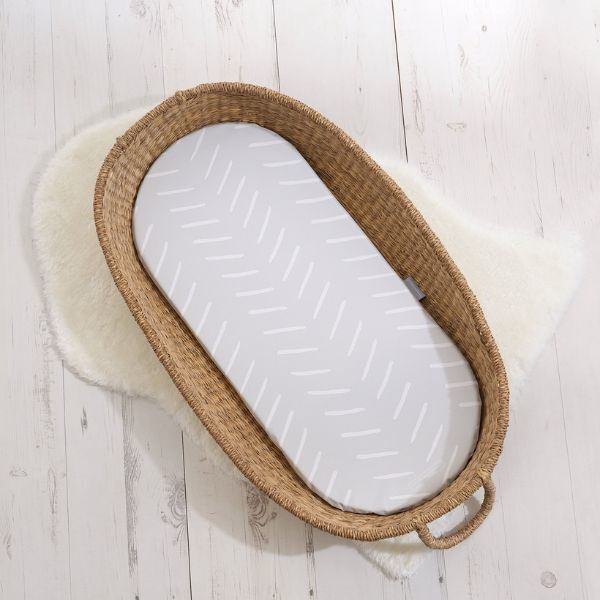 The Tiny Bed Co. Basket Changing Mat - Castaway (Grey)