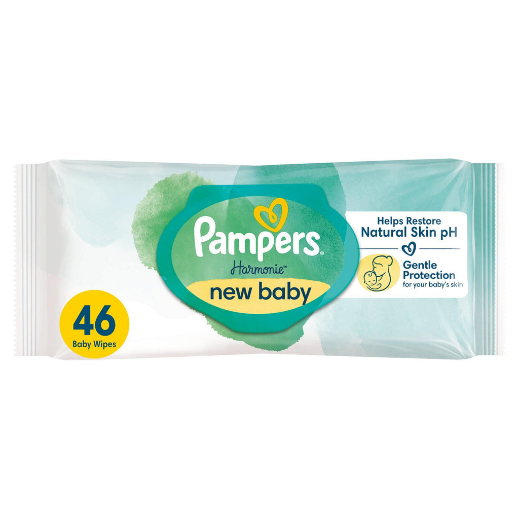 Pampers Harmonie New Plastic Free Wet Baby Wipes 1x46