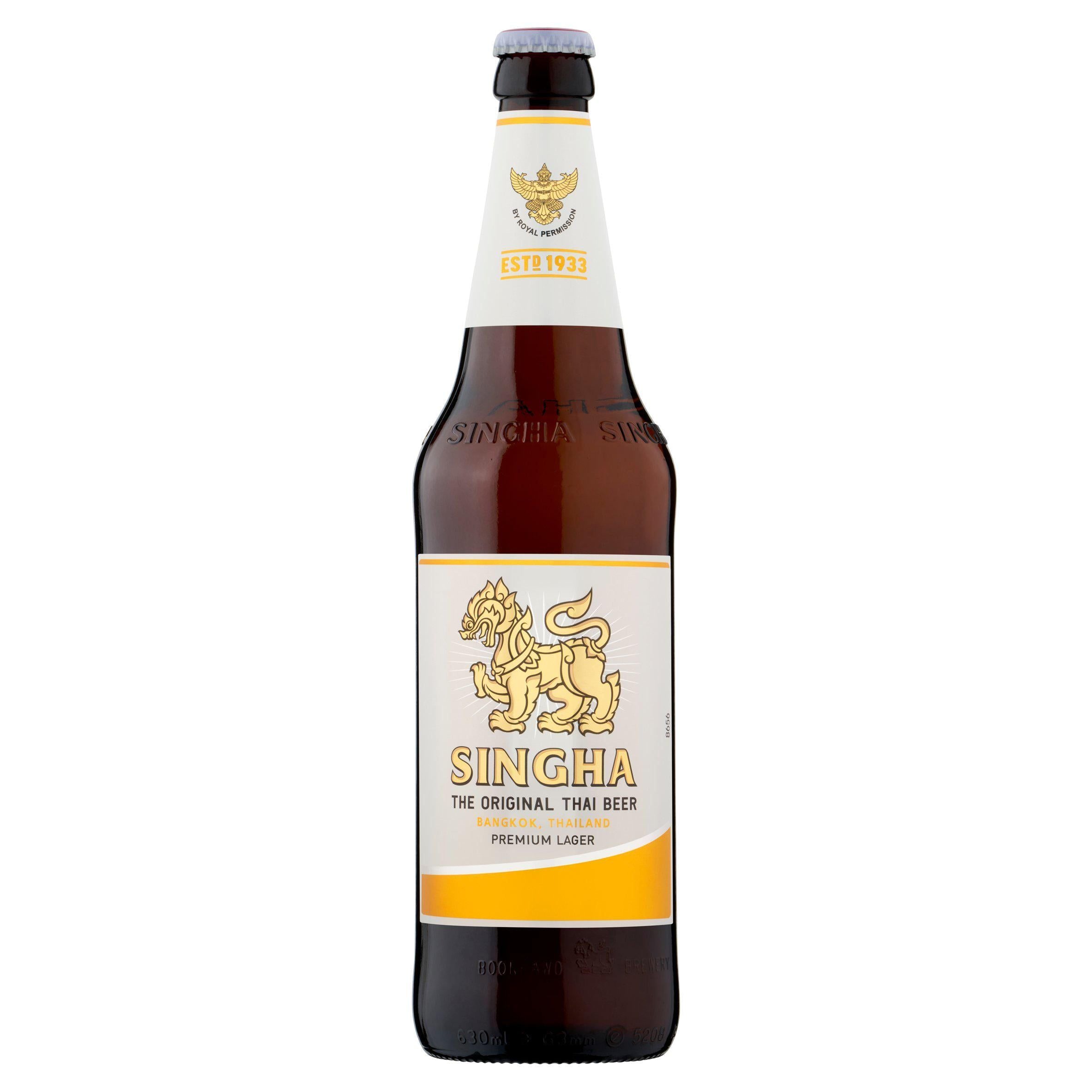 Singha Premium Thai Lager 630ml All beer Sainsburys   