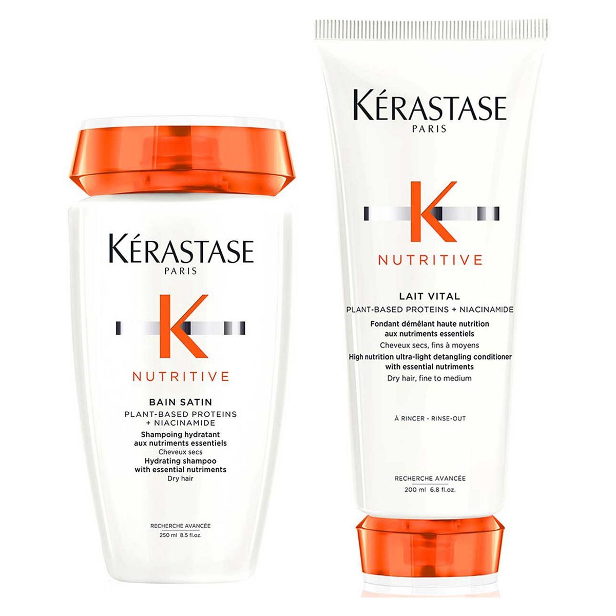 K&eacute;rastase Nutritive Shampoo and Conditioner Set, Hydrating Routine for Dry Hair, With Niacinamide, Duo Set