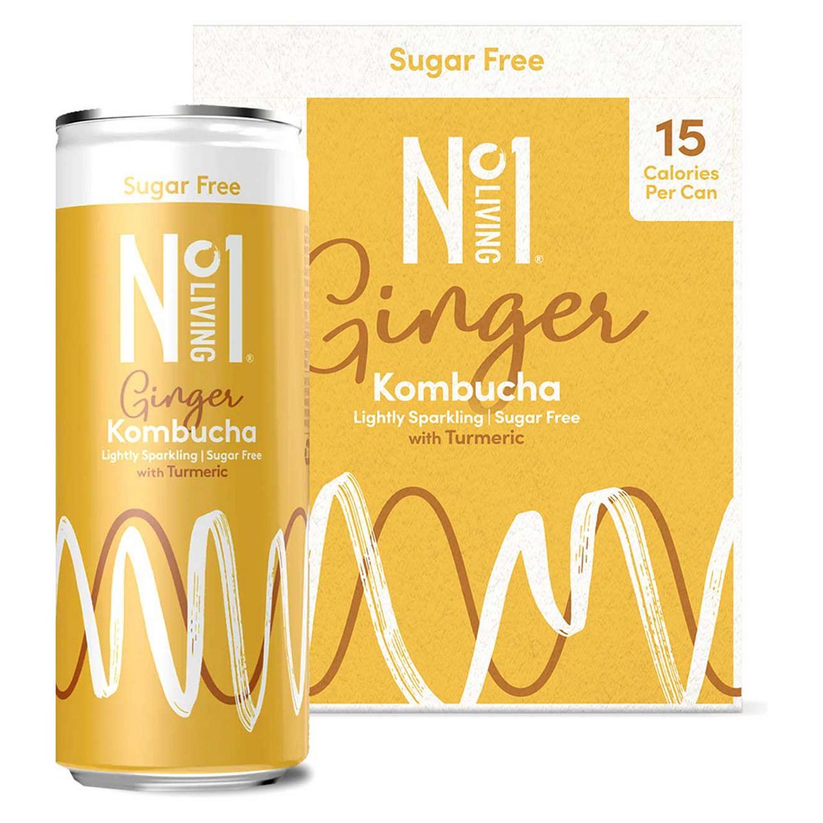 No.1 Living Kombucha Ginger with Turmeric 250ml x 4 multipack GOODS Boots   