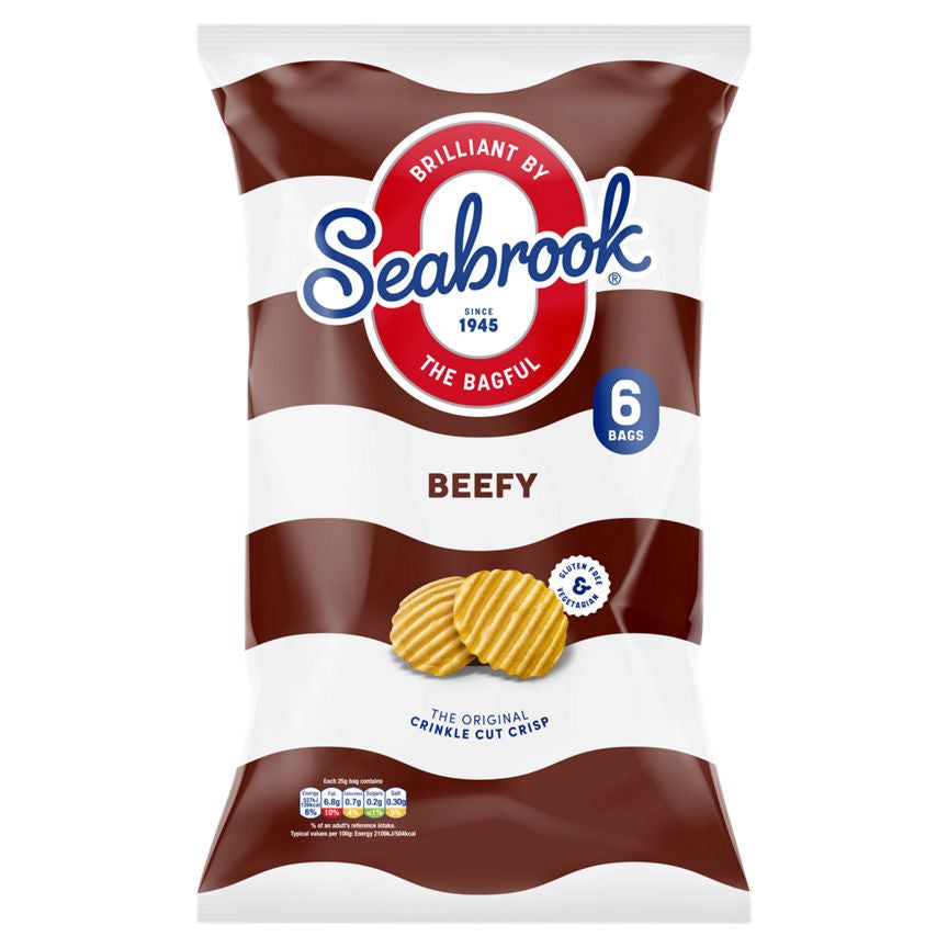 Seabrook Crinkle Cut Beefy Multipack Crisps Free From ASDA   