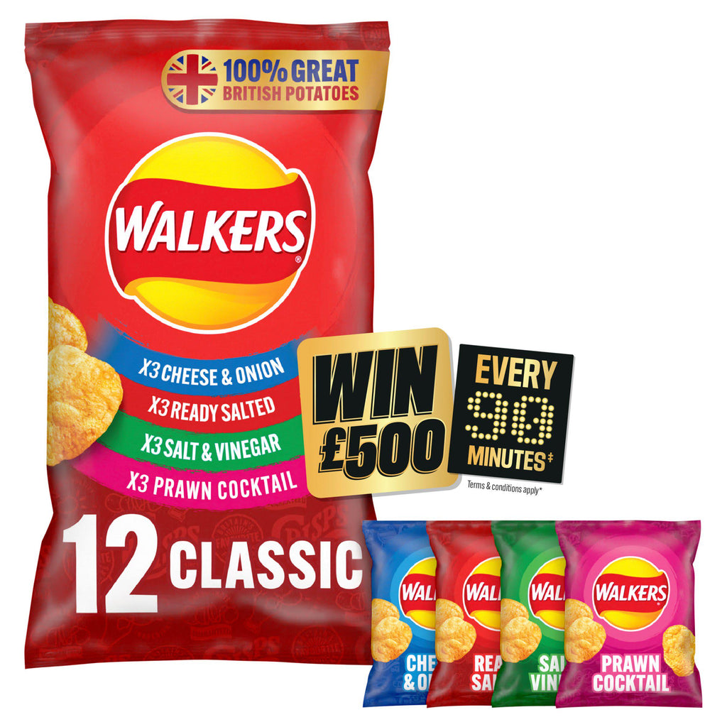 Walkers Classic Variety Multipack Crisps 12x25g