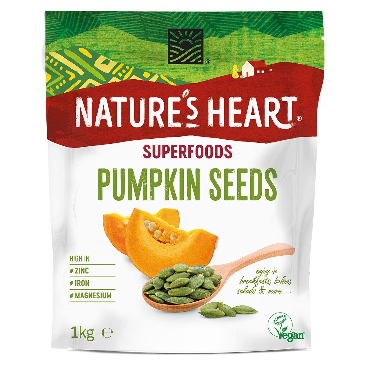 Nature's Heart Pumpkin Seeds, 1kg GOODS Costco UK