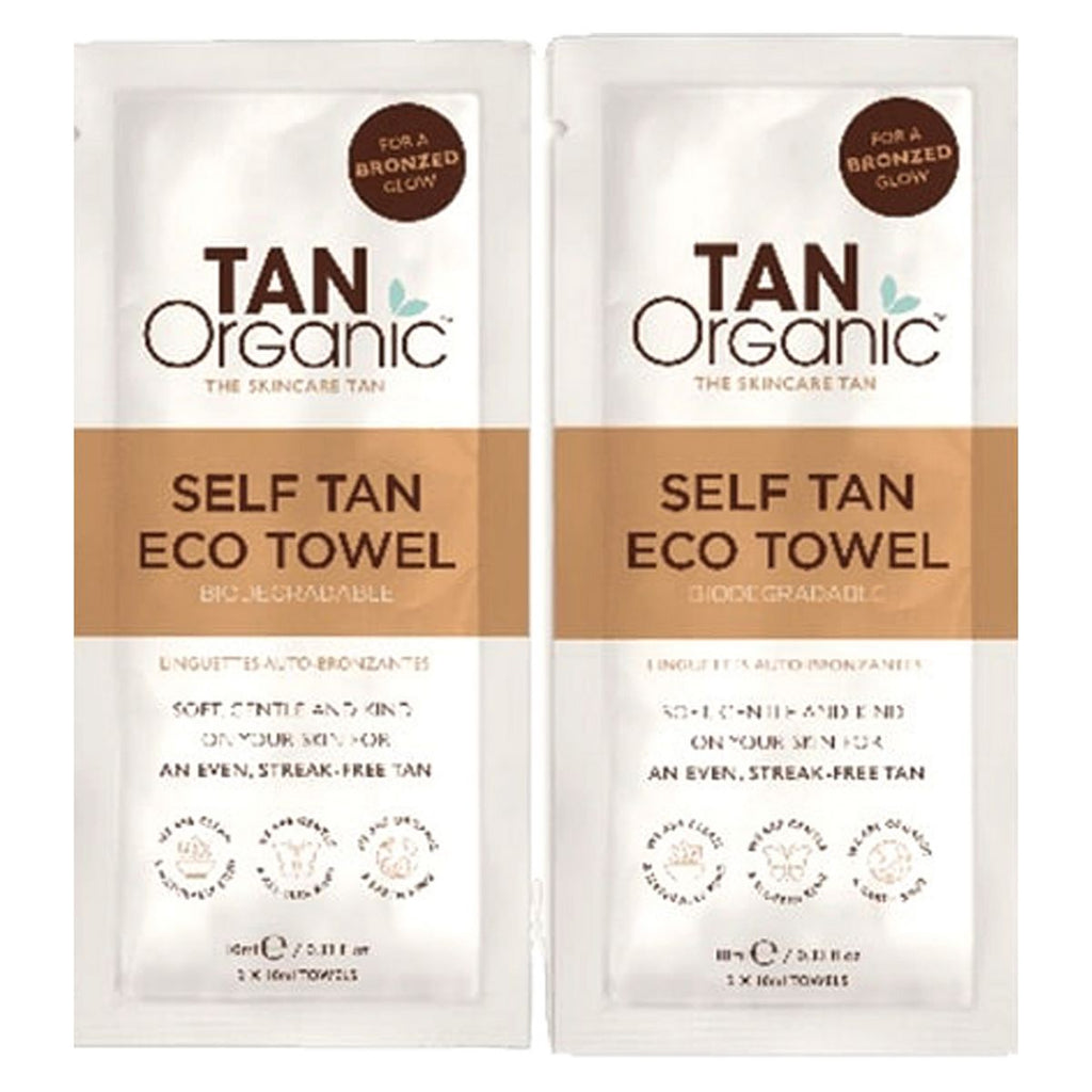 Tanorganic Self Tan Eco Towels 10ML 2pk