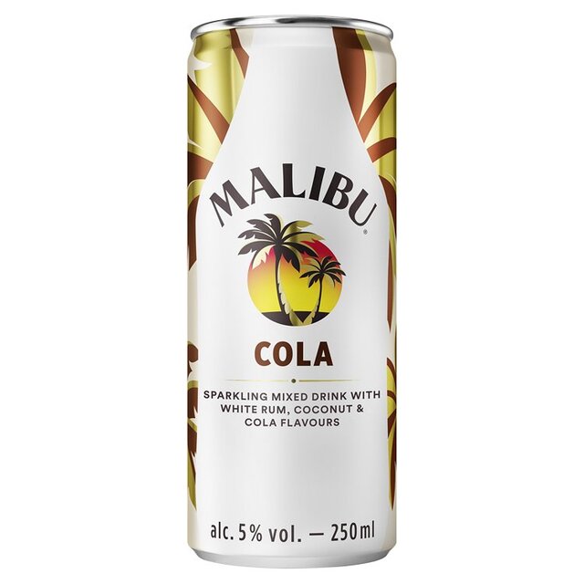 Malibu Coconut Rum & Cola Sparkling Pre-Mixed Can   25cl