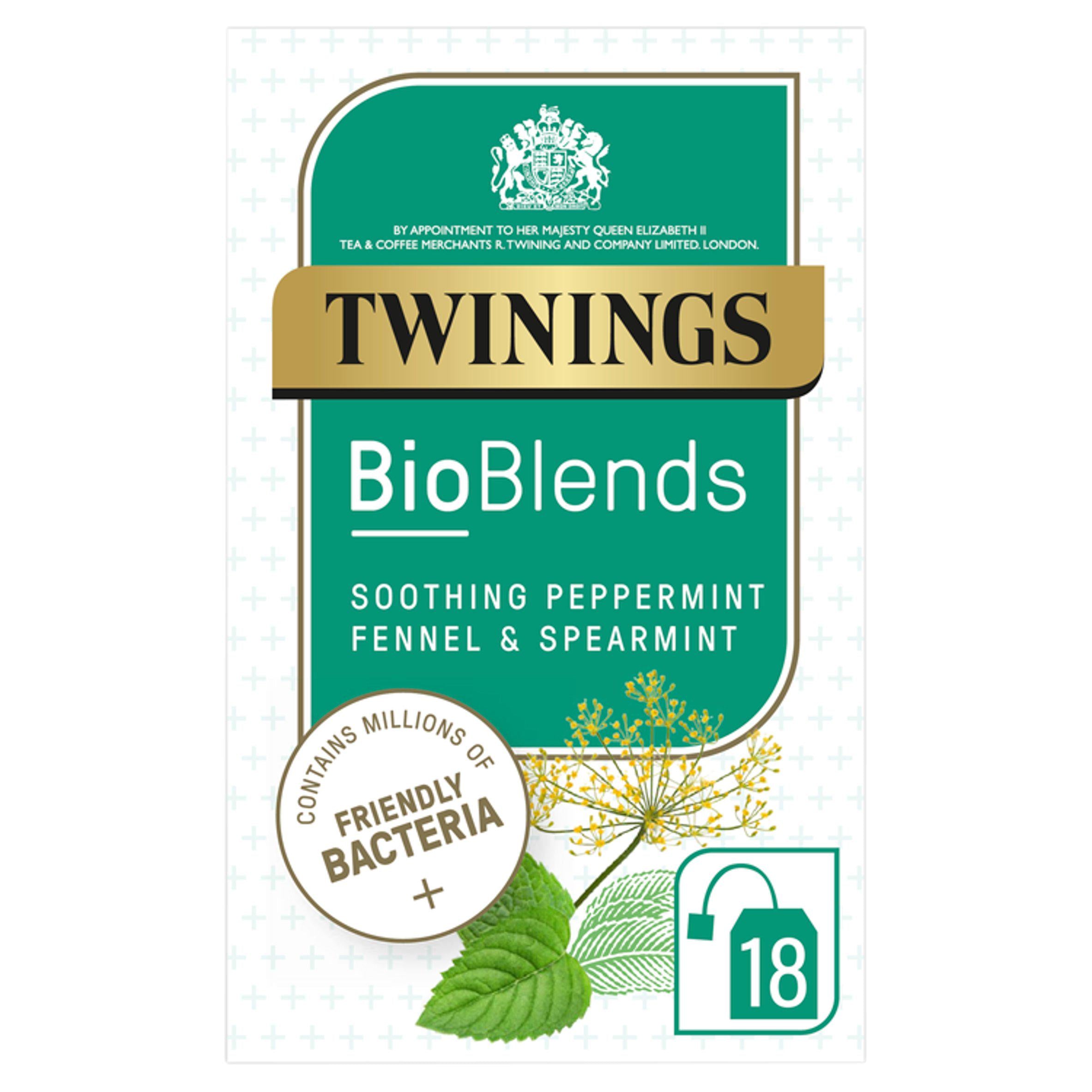 Twinings BioBlends Soothing Peppermint, Fennel & Spearmint Tea Bags x18 36g All tea Sainsburys   