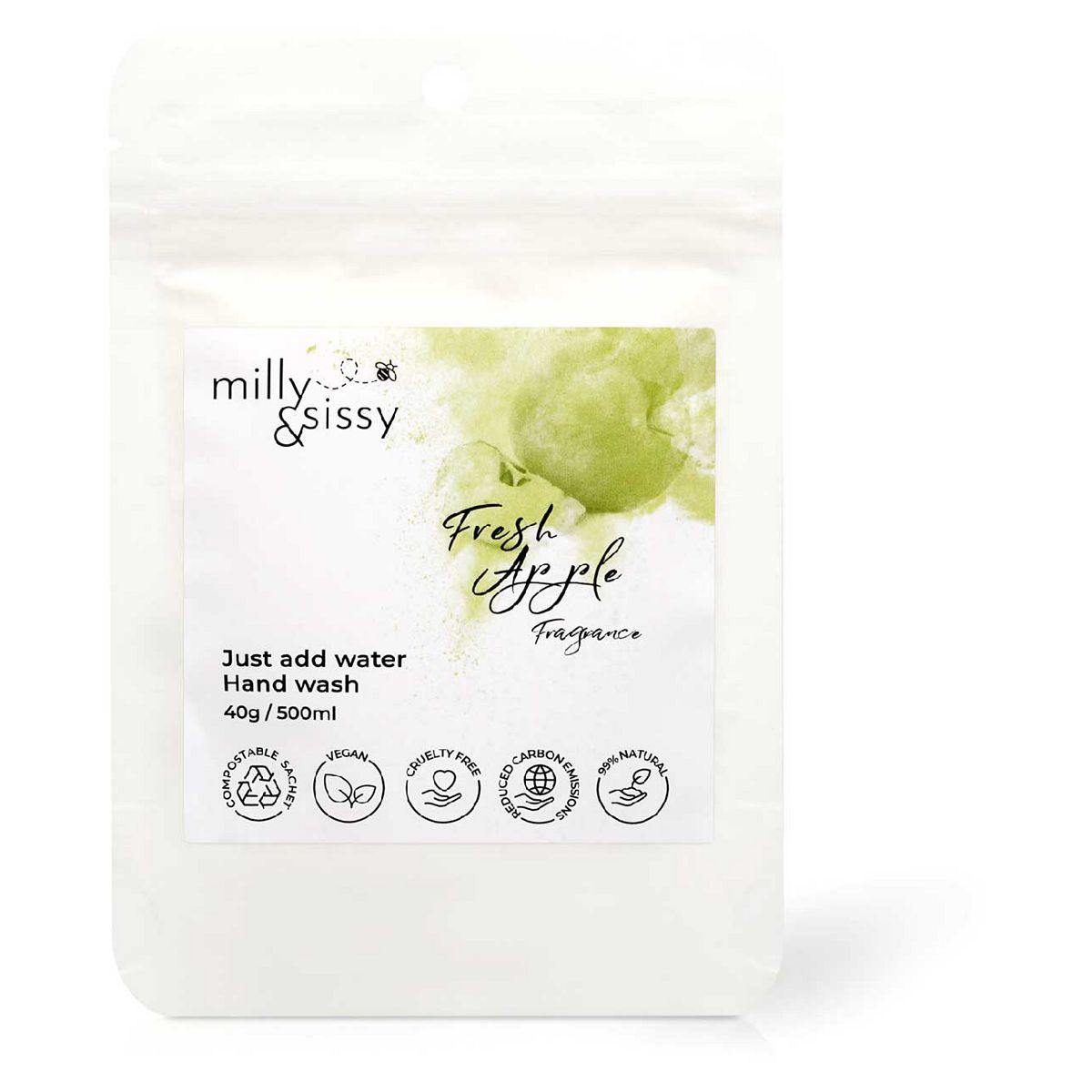 Milly&sissy zero waste Hand Wash fresh apple 40g GOODS Boots   