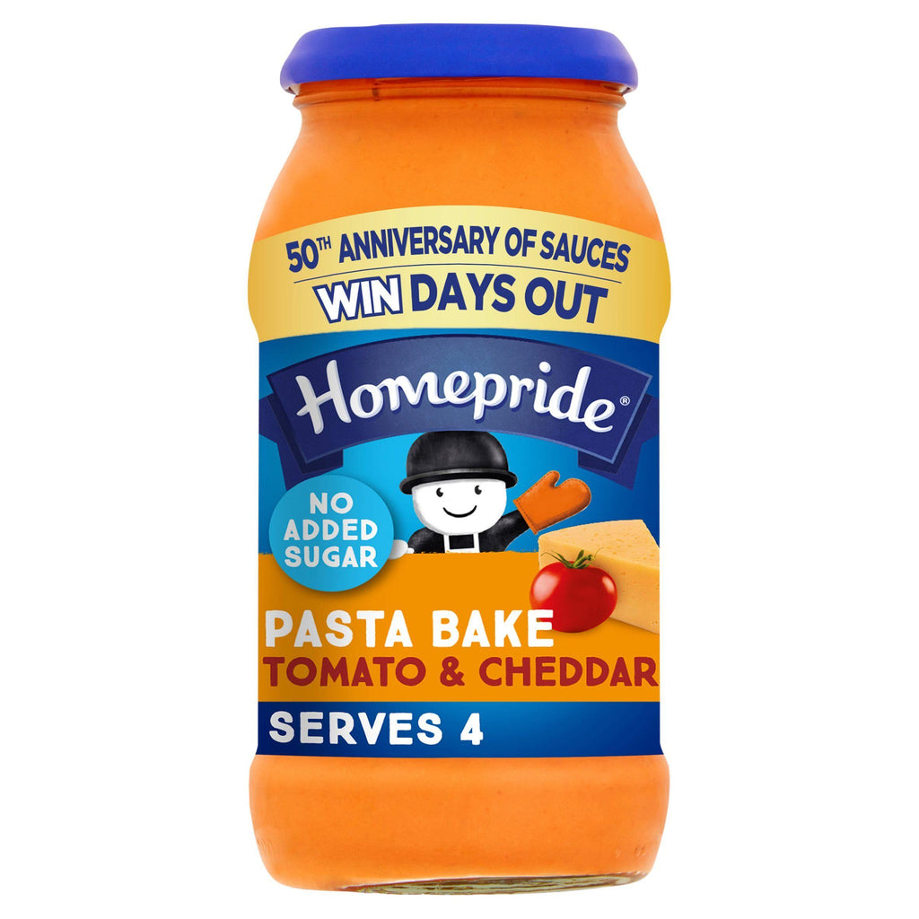 Homepride No Added Sugar Pasta Bake Sauce Tomato & Cheddar Cheese 485g