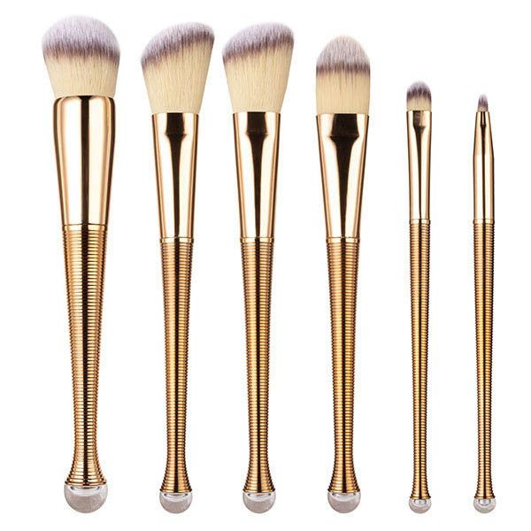 LaRoc 6 Piece - Gold Makeup Brushes GOODS Superdrug   