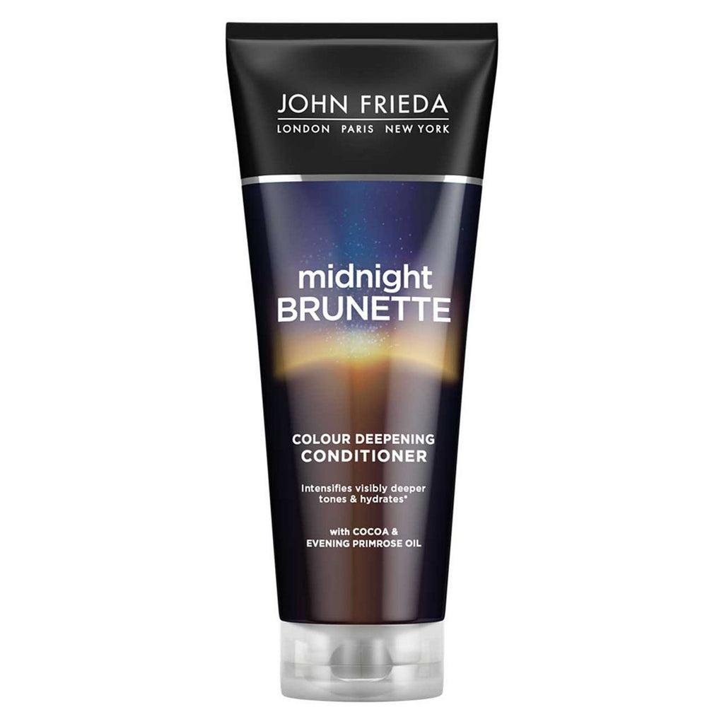 John Frieda Midnight Brunette Colour Deepening Conditioner 250ml for Dull, Brunette Hair