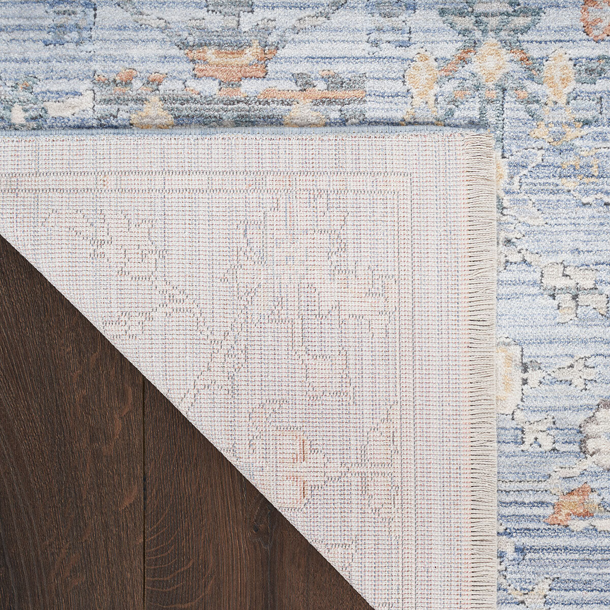 Elegant Heirloom Blue & Ivory Patterned Rug in 2 Sizes - McGrocer