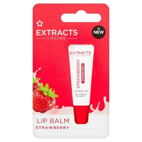 Superdrug Extracts Strawberry Lip Balm 10Ml GOODS Superdrug   