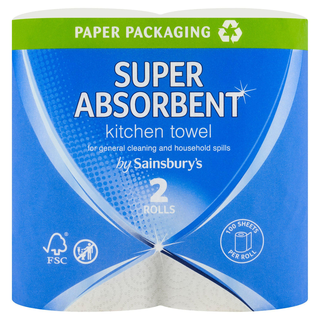 Sainsbury's Super Absorbent Kitchen Towels x2