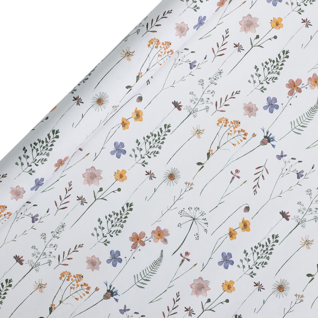 Sainsbury's Pressed Floral Birthday Gift Wrap Wrapping Paper 2m