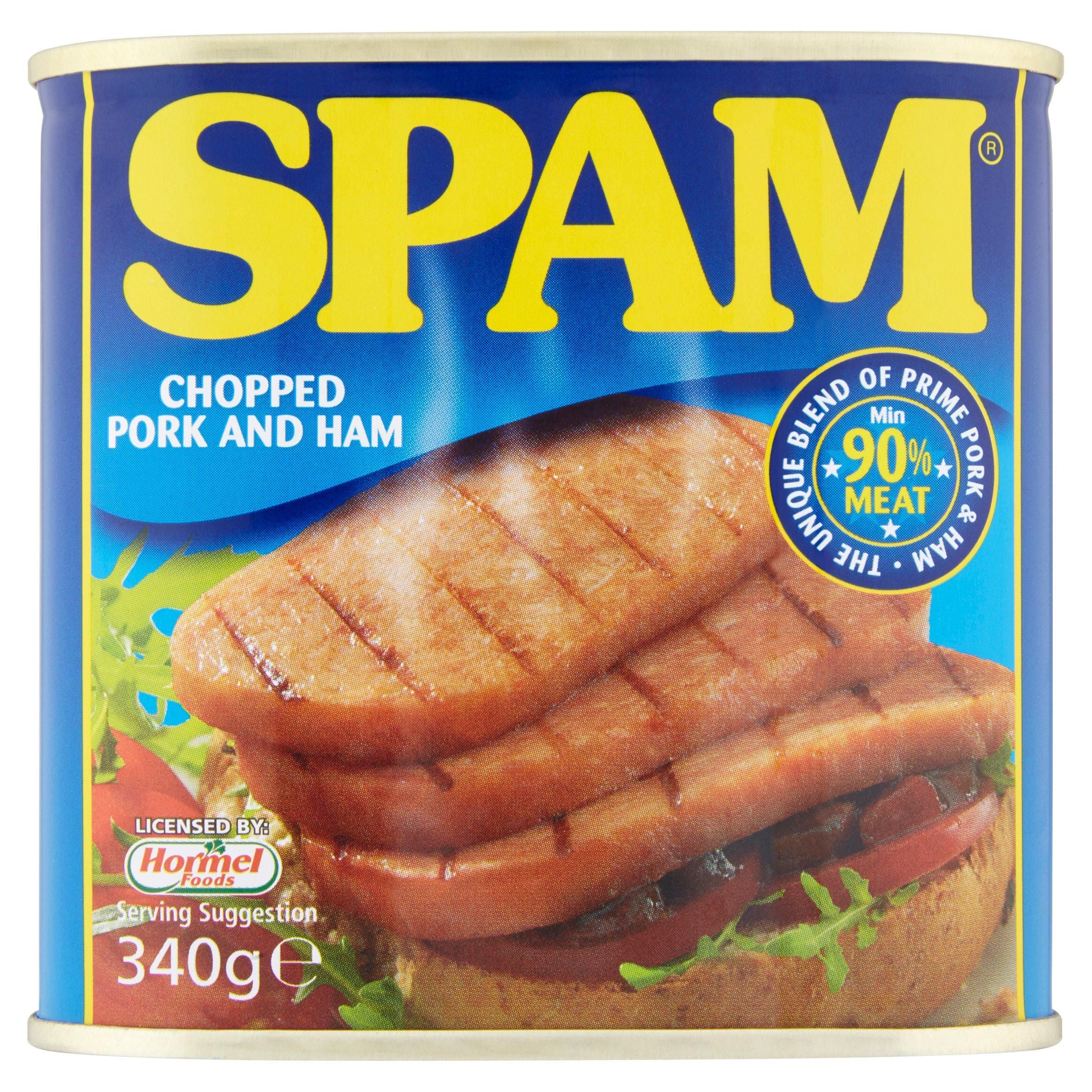 Spam Chopped Pork & Ham 340g Cold meat Sainsburys   