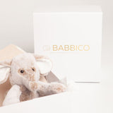 Babbico Beige Elephant Toy And Rattle Blanket Baby Gift Set