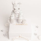 Babbico Gift Boxed Zizi The Zebra Grey & White Soft Toy