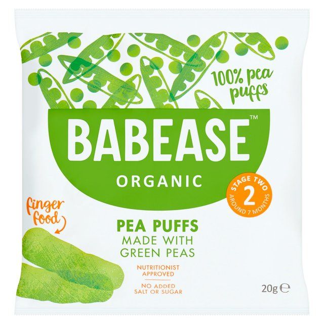 Babease Organic Baby Snack Pea Puffs 7 mths+   20g