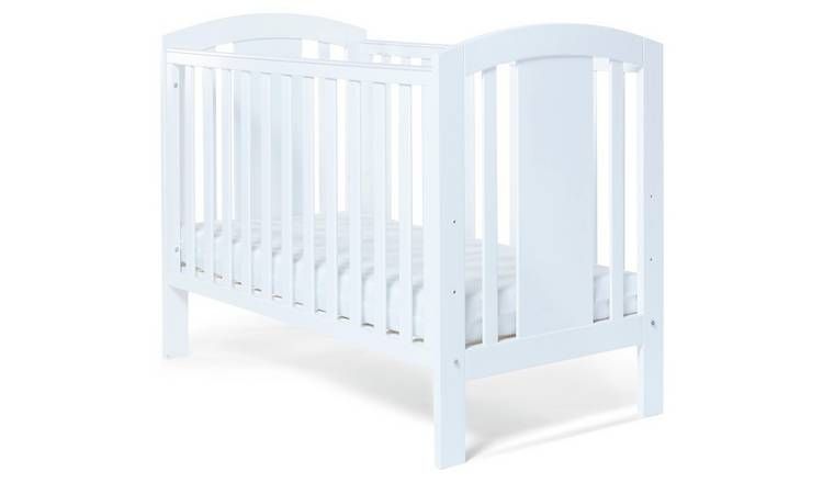 Baby Elegance Laba Baby Cot with Mattress - White